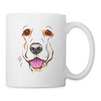 Visage de chien Golden Retriever Labrador Drôle - Mug blanc - blanc - Droite