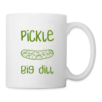 This is my cucumber costume It's kind of a big one - Mug - white - Right