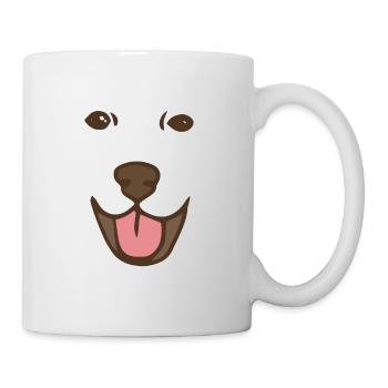 Visage de chien Golden Retriever Labrador Drôle - Mug blanc - blanc - Droite