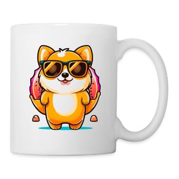 Drôle de chien beignet - Mug blanc - blanc - Droite