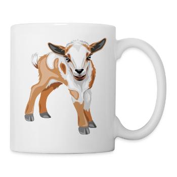 Niedliche Ziege - Tasse - Weiß - Rechts