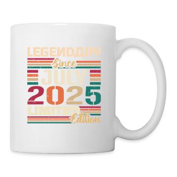 Juillet 2025 Anniversaire Juillet 2025 Juillet Millésime - Mug blanc - blanc - Droite