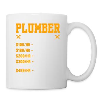Plumber Hourly Rate - Mug - white - Right