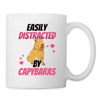 Capybara distracts South America capybara - Mug - white - Right
