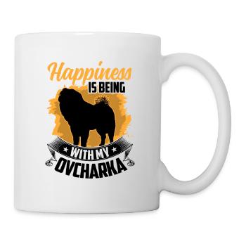 Ovcharka is lucky Caucasian Shepherd Dog - Mug - white - Right