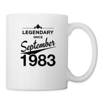 40. Geburtstag Legendär September 1983 Jahrgang 83 - Tasse - Weiß - Rechts