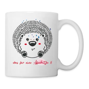 Affenhitze, Igel - Tasse - Weiß - Rechts