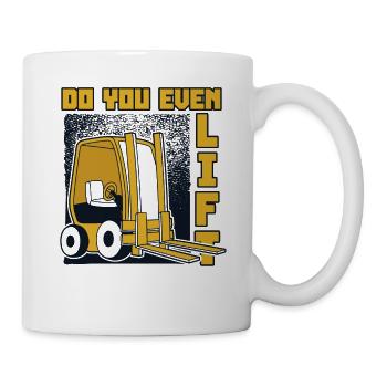Do You Even Lift Telescopic Loader Rough Terrain Forklift - Mug - white - Right
