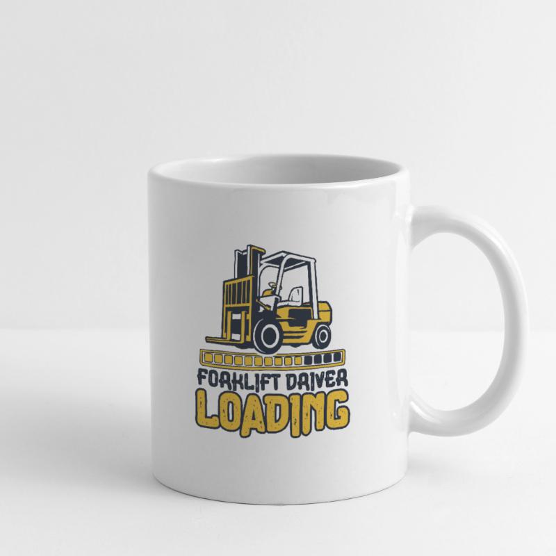 Forklift Driver Loading Gabelstaplerfahrer Mug