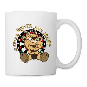 Dart Motiv Ziegenbock mit Dartscheibe, keiner Bock - Tasse - Weiß - Rechts