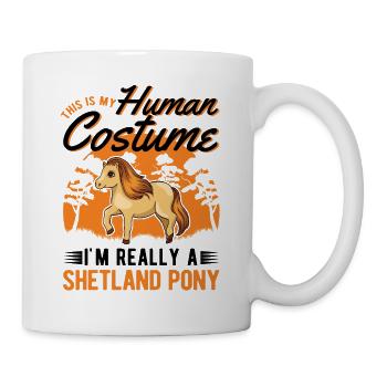 Shetland Pony Kostüm Geschenk Shetty - Tasse - Weiß - Rechts