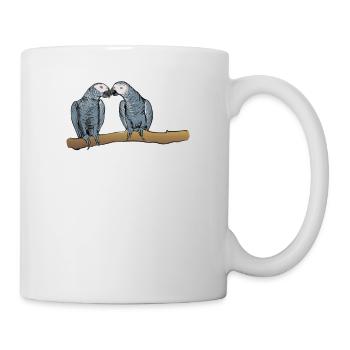 Grey Parrot I Parrot Motif for Bird Holder - Mug - white - Right