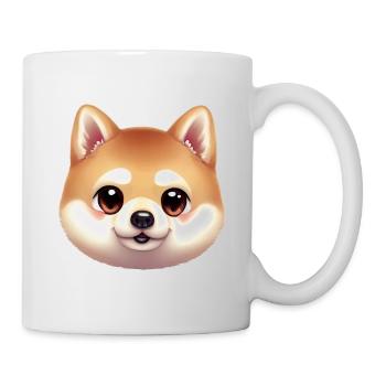 Klassisches Shiba Inu-Kunstwerk - Tasse - Weiß - Rechts