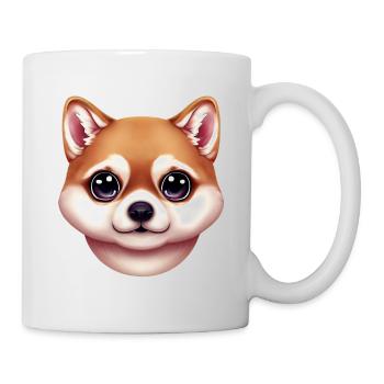 Beau portrait de Shiba Inu - Mug blanc - blanc - Droite