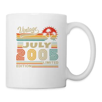 Vintage Juli 2005 Retro Geburtstagsgeschenk - Tasse - Weiß - Rechts