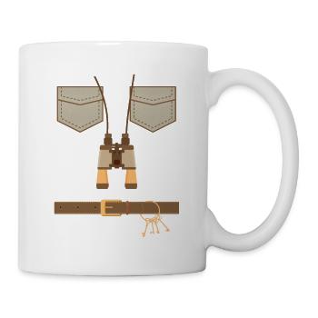 Zookeeper Funny Halloween Party Trick or Treat - Mug blanc - blanc - Droite