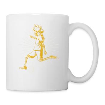 Skeleton Soccer Funny Halloween Sports Player - Mug - white - Right