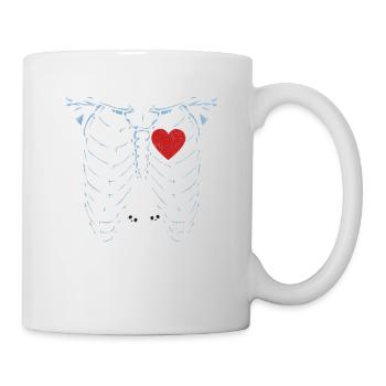 Annonce de grossesse squelette Gemini XRay - Mug blanc - blanc - Droite
