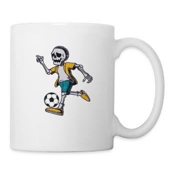 Skeleton Soccer drôle Halloween Sports Player - Mug blanc - blanc - Droite