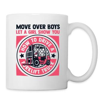 Let A Girl Show You How To Drive Telehandler - Mug - white - Right