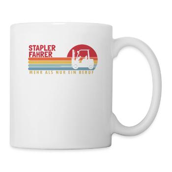 Forklift driver more than a profession Telehandler - Mug - white - Right