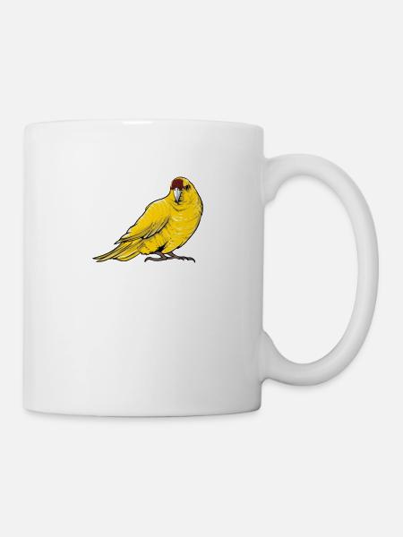 Ziegensittich I Laufsittich Motiv für Vogel Halter - Tasse - Weiß