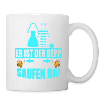 Junggesellenabschied Poltern Polterabend JGA - Tasse - Weiß - Rechts