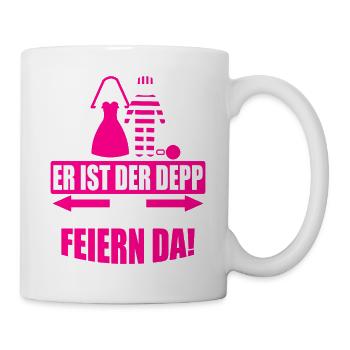 Junggesellenabschied Poltern Polterabend JGA - Tasse - Weiß - Rechts