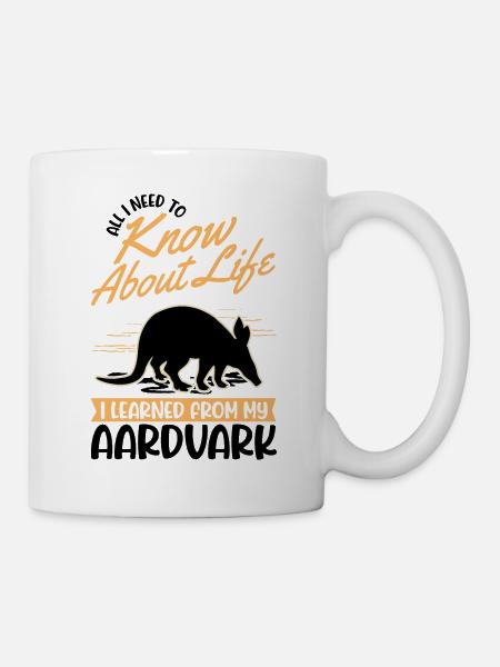 Erdferkel Geschenk Aardvark - Tasse - Weiß