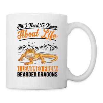 Bearded dragon Gift Pogona - Mug - white - Right