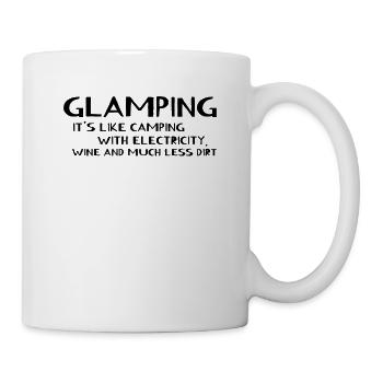 Glamping It's Like Camping With Electricity Wine - Tasse - Weiß - Rechts