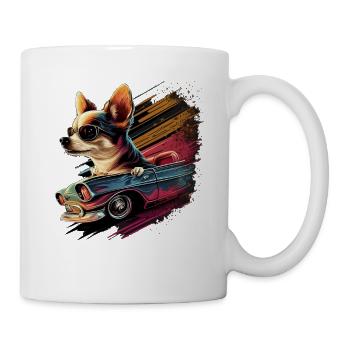 Chihuahua | Race Racing Car Funny Dog Mechanic - Mug - white - Right
