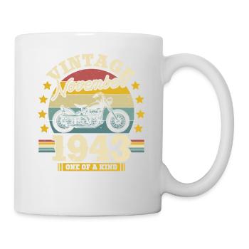 Geschenk Geburtstag 1943 80 Jahre - Tasse - Weiß - Rechts
