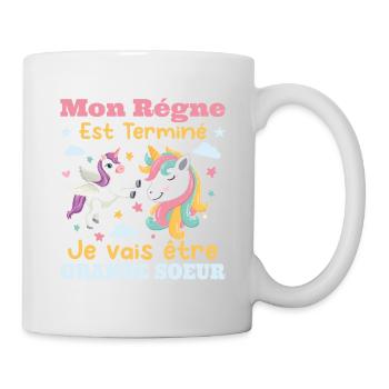 Annonce Grossesse Futur Grande Soeur Cadeau - Mug blanc - blanc - Droite