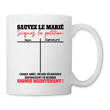 Enterrement de Vie de Jeune Garçon EVJG Pétition - Mug blanc - blanc - Droite