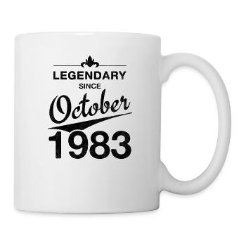 40. Geburtstag Legendär Oktober 1983 Jahrgang 83 - Tasse - Weiß - Rechts