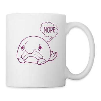 Costume de Blobfish - Visage de poisson Blob laid - - Mug blanc - blanc - Droite