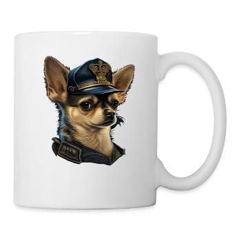 Chihuahua | Polizei Polizist Polizistin Hut - Tasse - Weiß - Rechts