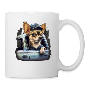 Chihuahua | Polizei Polizist Polizistin Hut - Tasse - Weiß - Rechts