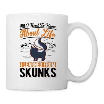 Stinktier Geschenk - Tasse - Weiß - Rechts