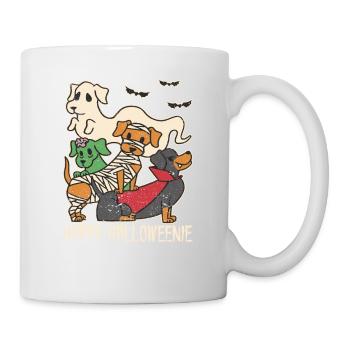 Joyeux Halloweenie teckel amoureux des chiens drôle - Mug blanc - blanc - Droite
