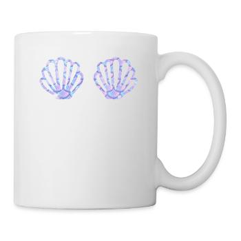 Meerjungfrau Lovers Funny Halloween Muscheln Meer - Tasse - Weiß - Rechts