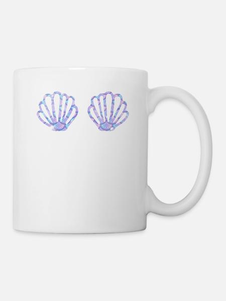 Meerjungfrau Lovers Funny Halloween Muscheln Meer - Tasse - Weiß