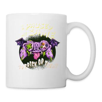 I Paused my Game to Trick or Treat, Zombie Game - Mug - white - Right