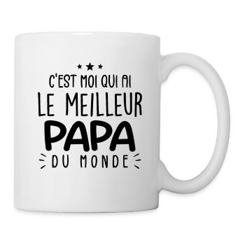 Le Meilleur Papa Cadeau Meilleur Père Humour - Mug blanc - blanc - Droite