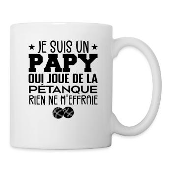 Papy Pétanque Cadeau Pétanque Citations - Mug blanc - blanc - Droite