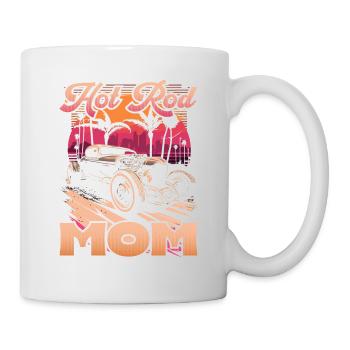 Hot Rod Mom, Retro Muscle Car Womens Hot Rod - Mug - white - Right