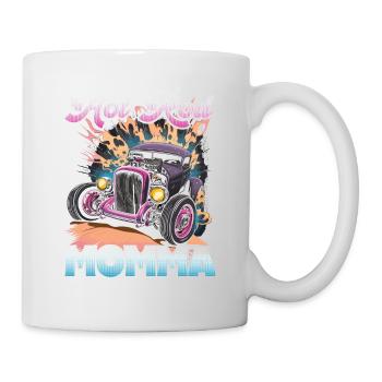 Hot Rod Momma, Rétro Muscle Car Hot Rod féminin - Mug blanc - blanc - Droite
