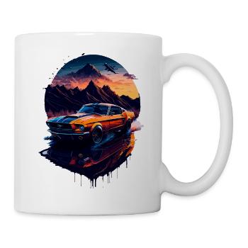 Voiture de sport classique - Mug blanc - blanc - Droite