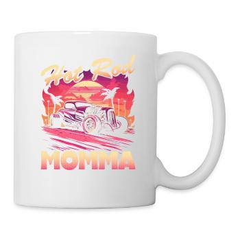 Hot Rod Momma, Rétro Muscle Car Hot Rod féminin - Mug blanc - blanc - Droite